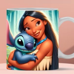 Mug - Stitch et Pocahontas